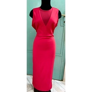 Vnxk red bodycon maxi dress