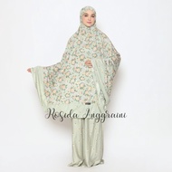 Mukena Rayon Jumbo Motif Bunga Semanggi Hijau