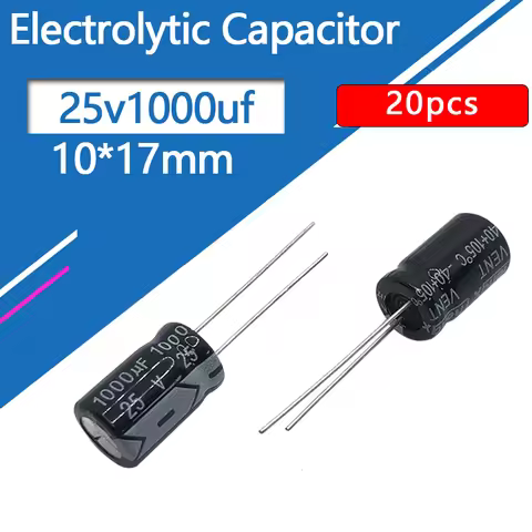 25V1000UF 10x17mm Aluminum Electrolytic Capacitor 1000uf 25v 25v1000mf 1000mf25v 1000uf25v 25v1000MF