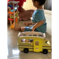 Original Anko wooden toys (Yellow bus and wooden hamburger)