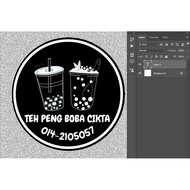 Sticker Air balang teh peng Boba