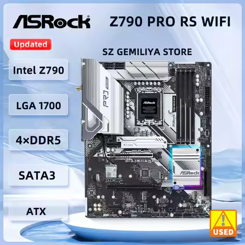 ASRock Z790 PRO RS WIFI Motherboard Intel Z790 LGA 1700 DDR5 256GB Hyper M.2 Wi-Fi 6E support i7-147