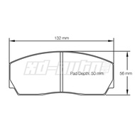 (AP Racing CP5200, CP9200, CP9202, CP9040) MOTEK Racing ST600 Brake Pad MT-8001