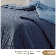 Quilt Cover (5 Feet) Luxury 6-Star Hotel Pillow Navy Blue