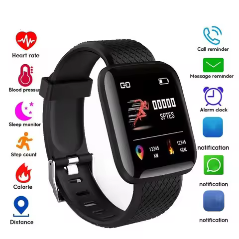 D13 Smart Watch Men Women 116 Plus Sports Mode Running Track Fitness Smart Band Message Reminder Sma