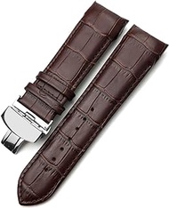 GANYUU Genuine Leather Watchband 22mm 23mm 24mm For Tissot T035 617 627 439 Brown Black Calfskin Watch Strap Butterfly Clasp (Color : T035 Brown, Size : 23mm)