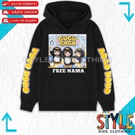 Cute Gugu Gaga Penguin Kids Hoodie Jacket Free Name Gugu Gaga Penguin Kids Hoodie Sweater Jacket/