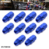 EPMAN 10PCS Aluminum -8AN Male Flare To -8AN Female Swivel With 1/8" NPT Sensor Gauge Port Fitting P