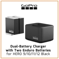Brand New GoPro Original Dual Battery Charger + 2 x Enduro Battery HERO 9/10/11/12 Black. SG Stock !