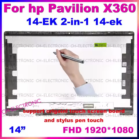 14" For HP Pavilion x360 14 EK 2-IN-1 LCD Touch Screen Assembly FHD 30pins Display L76245-J91 With F