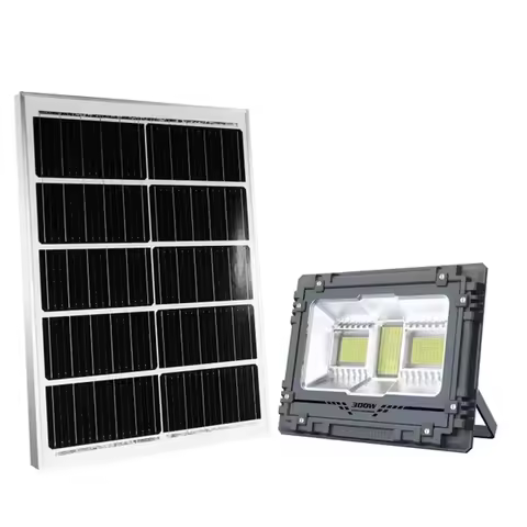 300W Solar LED Flood Light for Outdoor Garden Road IP67 LiFePO4 30Ah Battery 6000K