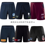 NRL Mary airport st eel raiders Rugby football training sports pants insert pockets shorts