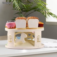[Tooyful] Carousel Cupcake Holder Automatic Rotating Plates for Banquet Event Birthday