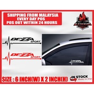 [M STICKERS] Bezza Heart Car Sticker Kereta Sticker Perodua Bezza