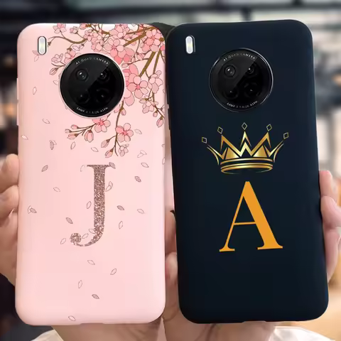 For Huawei Y9a Case Huawei Nova Y9a Back Cover Fashion Crown Letters Soft Silicone Phone Case For Hu