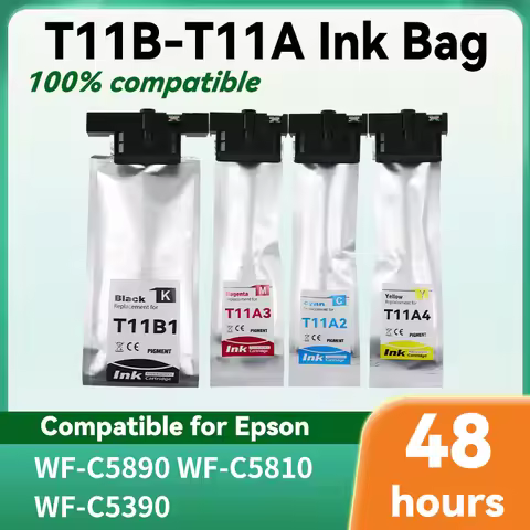 Latin America T11B1 T11A2 T11A3 T11A4 Pigment Ink Cartridge With Chip For Epson WorkForce WF-C5890 W