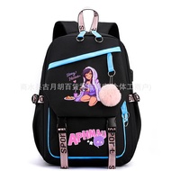 Aphmau Backpack Student School Bag Printed Cartoon Anime Spine Protection Simple Birthday And Holida
