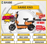 Saige Sepeda Listrik Electric Bike EGO 500 Watt Garansi Resmi
