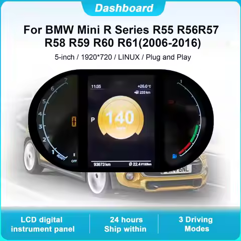 Digital Cluster Dashboard For BMW Mini R Series R55 R56 R57 R58 R59 R60 R61 2006-2016 Dashboard spee