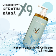 Cặp dầu gội xả Voudioty Keratin X9 Biotin & Collagen 500MLX2