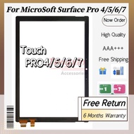100% Worked  For Microsoft Surface Pro 4 1724 Pro 4 Pro 5 Pro 6 Pro 7 Touch Screen Digitizer Glass Replacement touch screen