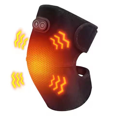 Heated Shoulder Massager, Vibrating Knee Heating Pad, 3 Adjustable Vibration & Heating Modes, for Kn