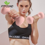 Dumbbells - Women's Dumbbells 4Kg Cast Iron Rubber Coated Gym Tools Yoga Pilates Home Fitness
