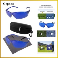 Gepnoo Golf Ball Finding Glasses Portable Storage Case Option Blue Lens Golf Gadget for Golfing Acce