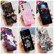 Honor 70 Case 6.67'' Transparent Aesthetic Fashion Cute Cool Pattern Soft TPU Casing 70 Honor Phone 