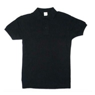 Kid’s Black Plain Polo Shirt Children School Sport Day Collar Baju Budak T-shirt Hitam Kolar Kosong 