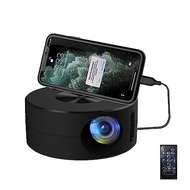 FOSENHL Portable Home Mini USB Projector for iPhone only with Remote Controller Built-in Speaker,Aud