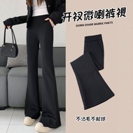 seluar palazo perempuan seluar slack wanita seluar perempuan Black Flared Pants - Autumn Slim Fit fo
