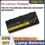 P50-77+ 11.4V 8000mAh Li-ion Battery Pack for Lenovo Thinkpad P50 P51 P52 00NY492 00NY493 SB10H4507 
