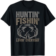 Hunting Fishing Loving Every Day Fathers Day Camo T-Shirt