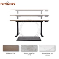 (FurnitureSG) Electric Height Adjustable Study Table *Solid Wood Top/Sintered Stone Top* (120/150/18