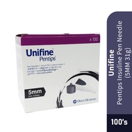 UNIFINE Pentips 5mm 31g Insulin Needle 100's for Jarum Kencing Manis, Jarum Insulin, Insulin Pen Nee