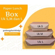 LUNCH BOX PAPER KOTAK BUNGKUS NASI FOOD GRADE KERTAS BAHAN KRAFT KOTAK NASI AYAM GEPREK LANGSUNG JAD