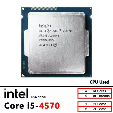 Intel Used Core i5-4570 i5 4570 3.2 GHz 6M 84W LGA 1150