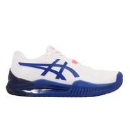 Asics Women's Tennis Shoes GEL Resolution 8d Super Wear-Resistant Rubber Cushioning White Blue 1042A