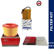 3 IN 1 CABIN AIR OIL FILTER KIT FORD EVEREST 2.0 FORD RANGER T6 T7 4WD MAZDA BT-50 2.2 3.2