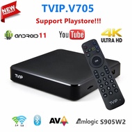 New TVIP705 IPTV box Android 11.0 TV BOX 4K Ultra HD 1G 8G Amlogic S905W2 2.4/5G WiFi BT TVIP 705 Media Player vs TVIP605 TV Box kuiyaoshangmao