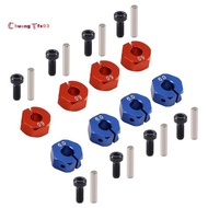 4 Pcs Aluminum Thickness Wheel Hex 12mm Drive Hub with Pins Screws for RC Car Crawler Trucks Slash