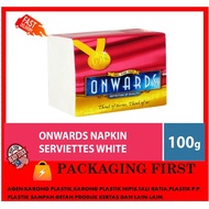 Onwards Napkin Serviettes White/Onwards napkin tissue/tisu bungkus putih( 100G * 6packs)
