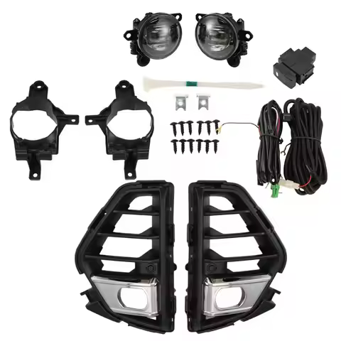 Wire Switch Bracket 1 Set Car LED Fog Lights Fog Lamps Cover Grill Frame For Nissan NV350 Caravan Mi