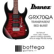 Ibanez GRX70QA Electric Guitar (Transparent Red Burst)