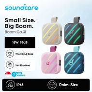 Soundcore Boom Go 3i Portable Bluetooth Speaker by Anker, 15W Punchy Sound, 24H Playtime, IP68, Bass