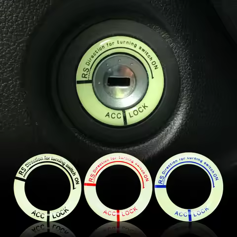 Night Luminous Car Ignition Key Ring Stickers 3D Decals For Mazda 2 Mazda 3 Mazda 6 CX-5 Atenza CX-7