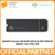 SEAGATE FireCuda 530 NVME SSD M.2S PCIE Gen4 HS. 500GB / 1TB / 2TB / 4TB. Singapore Local Warranty 5 Years. **SEAGATE OFFICIAL PARTNER**