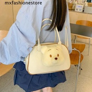 MXFASHIONE Winnie The Pooh Handbag, Kawaii Transparent Pooh Bear Ita Bag, Cute Large Capacity PU Car