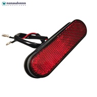 NANASALONNN Universal Motorcycle Rear Reflector License Plate Light 3 LED Number Plate Light Tail Re